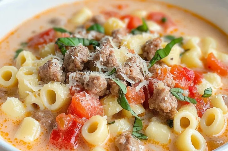Creamy Parmesan Italian Sausage Soup