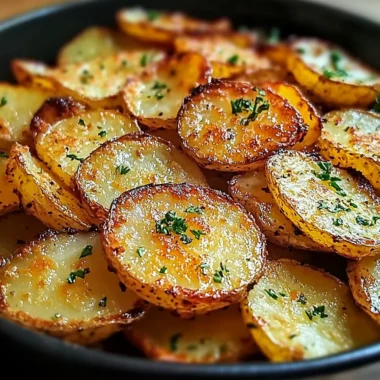 Crispy Sliced Potatoes - Easy Oven Baked Recipe