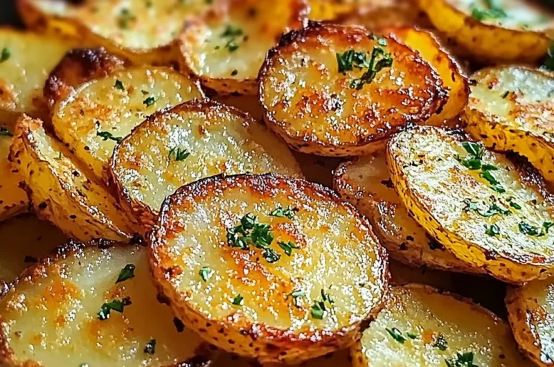 Crispy Sliced Potatoes - Easy Oven Baked Recipe