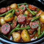 Crockpot Kielbasa and Green Beans