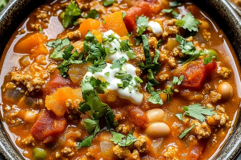 Crockpot Turkey Pumpkin Chili