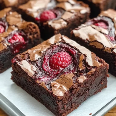 Decadent Raspberry Swirl Brownies