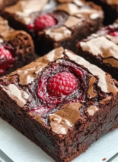 Decadent Raspberry Swirl Brownies