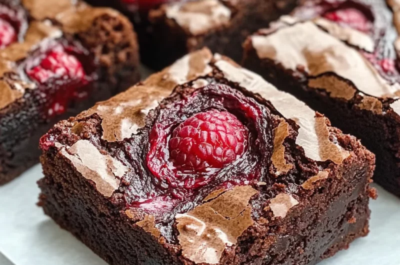 Decadent Raspberry Swirl Brownies