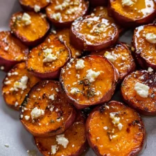 Delicious Honey Feta Sweet Potato Rounds