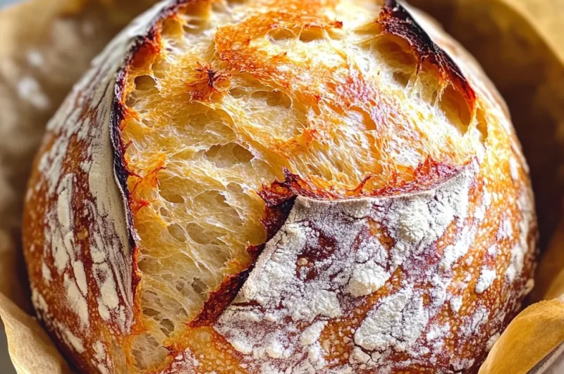 Dutch Oven No Knead Crusty Bread
