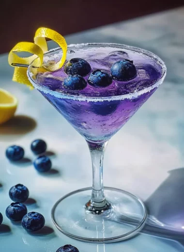 Frostbite Blueberry Martini Cocktail Recipe