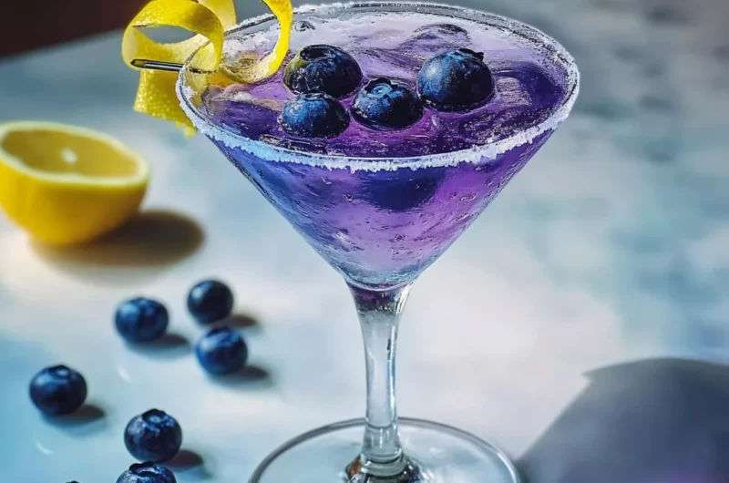 Frostbite Blueberry Martini Cocktail Recipe
