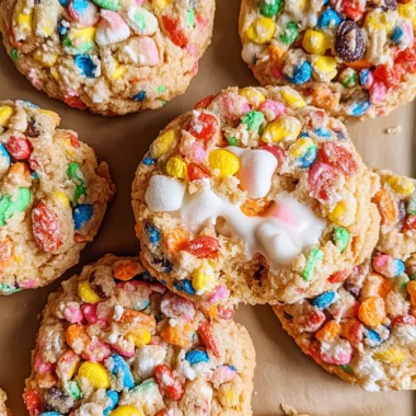 Fruity Pebble Marshmallow Cookies