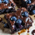 Glazed Blueberry Brownies