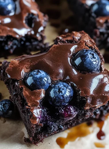 Glazed Blueberry Brownies