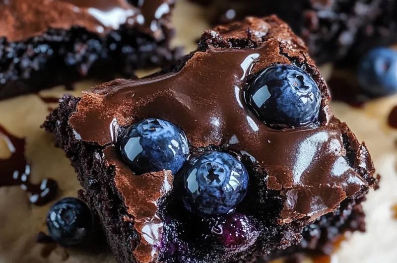 Glazed Blueberry Brownies