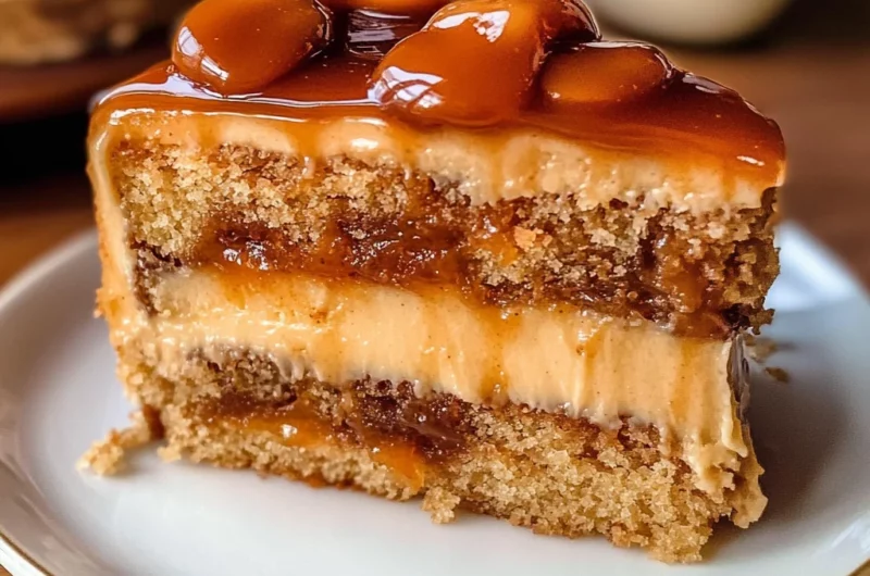Gooey Coffee Caramel Cake