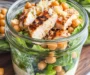 Grilled Chicken Caesar Pasta Salad Jars