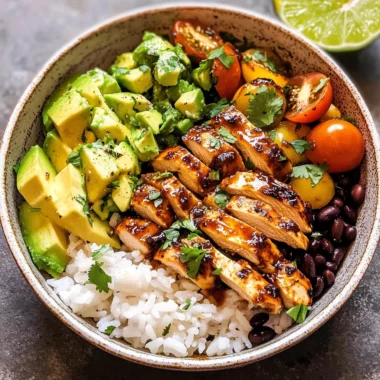 Honey Chipotle Chicken Rice Bowls