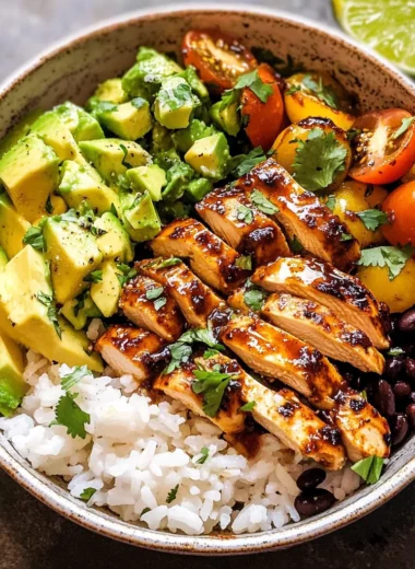 Honey Chipotle Chicken Rice Bowls