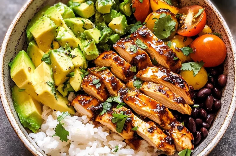 Honey Chipotle Chicken Rice Bowls