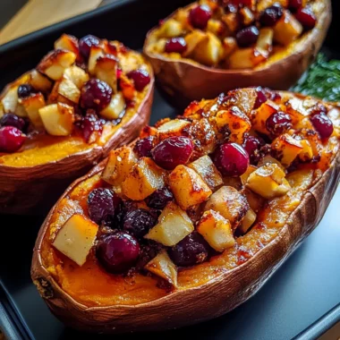 Indulge in Cranberry Apple Twice-Baked Sweet Potatoes This Fall!