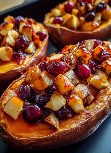 Indulge in Cranberry Apple Twice-Baked Sweet Potatoes This Fall!