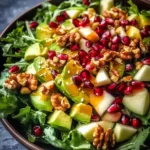 Juicy Christmas Salad with Honey Mustard Dressing