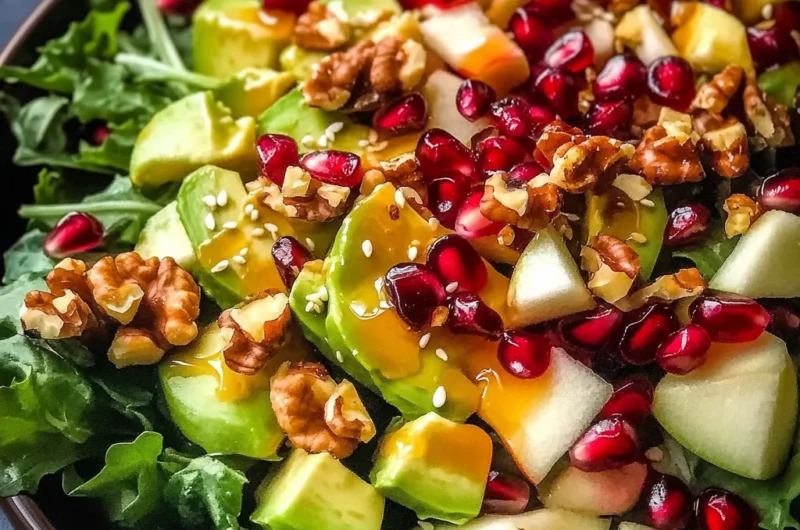 Juicy Christmas Salad with Honey Mustard Dressing
