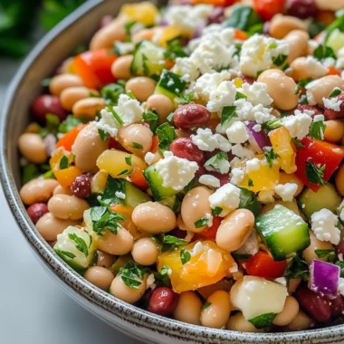 Mediterranean Dense Bean Salad (Viral TikTok Recipe)