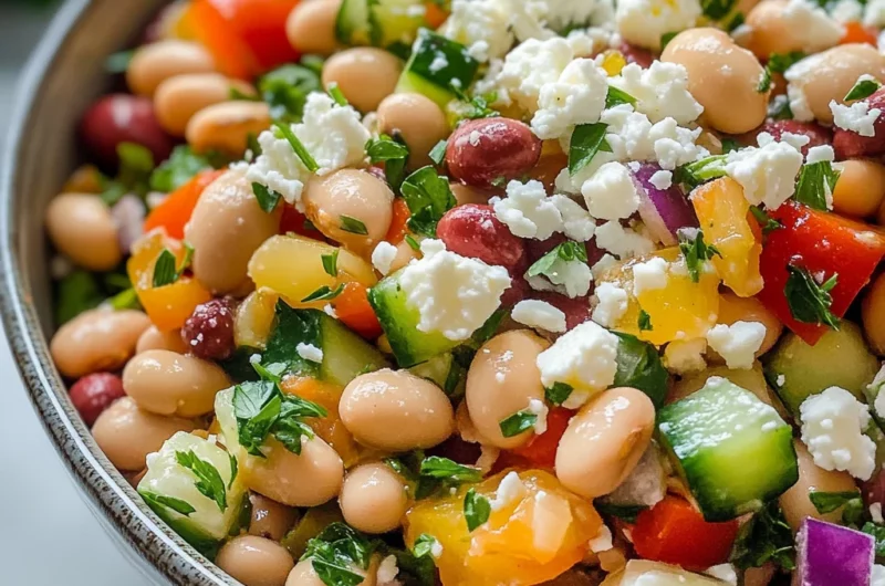 Mediterranean Dense Bean Salad (Viral TikTok Recipe)