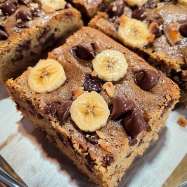 Moist Banana Bread Blondies