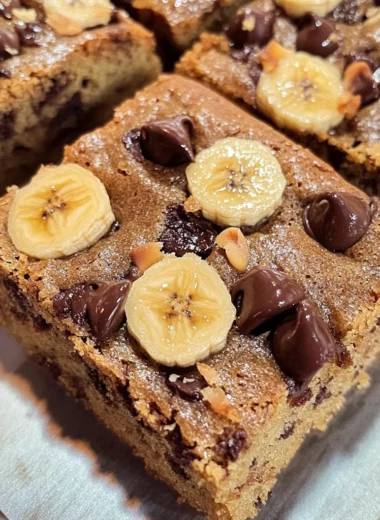 Moist Banana Bread Blondies