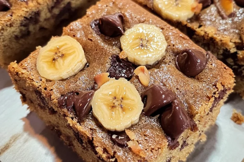 Moist Banana Bread Blondies