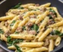One-Pan Creamy Penne with Spinach and Italian Sausage