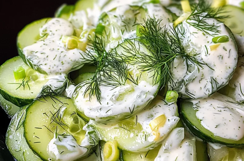 Polish Cucumber Salad {Mizeria}