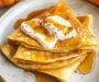 Pumpkin Crepes with Maple Cream Cheese Filling
