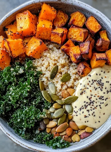 Quinoa Harvest Bowl with Sweet Potato & Kale