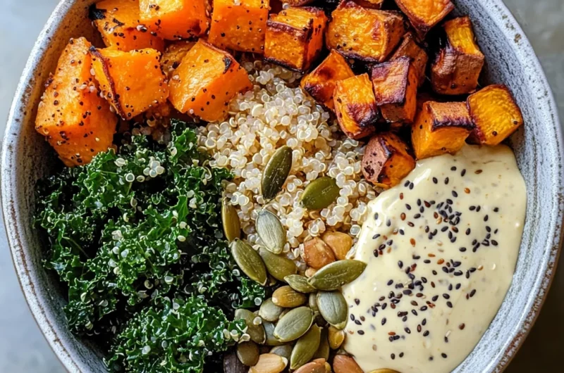 Quinoa Harvest Bowl with Sweet Potato & Kale