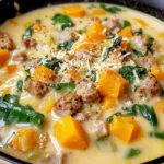 Roasted Butternut and Sausage Soup