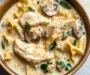 Roasted Garlic White Chicken Lasagna Soup