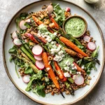 Roasted Spring Vegetable and Crispy Farro Salad