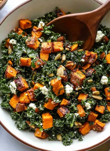 Roasted Sweet Potato Kale Salad