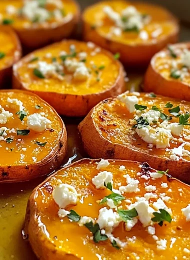 Roasted Sweet Potato Rounds with Honey & Feta Bliss