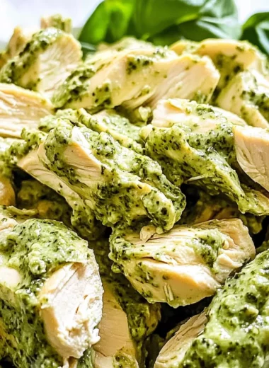 Simple Pesto Chicken Salad - 3-Ingredients!