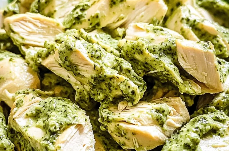 Simple Pesto Chicken Salad - 3-Ingredients!