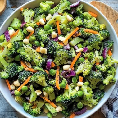 Skinny Broccoli Salad with a Poppy Seed Dressing