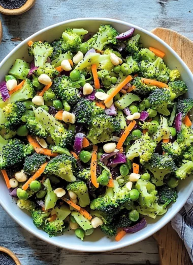 Skinny Broccoli Salad with a Poppy Seed Dressing