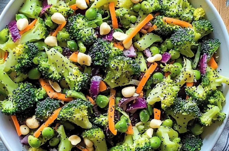 Skinny Broccoli Salad with a Poppy Seed Dressing