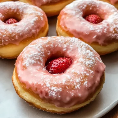 Strawberry Cheesecake Stuffed Donuts