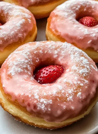 Strawberry Cheesecake Stuffed Donuts