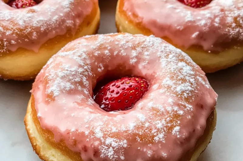 Strawberry Cheesecake Stuffed Donuts
