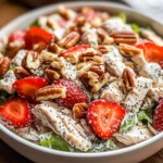 Strawberry Pecan Poppy Seed Chicken Salad