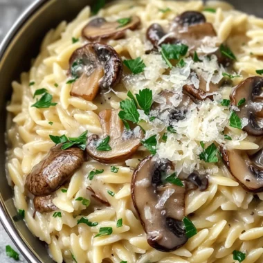 Tasty Orzo with Mushrooms